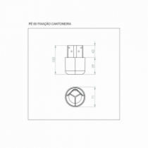 15 kits pé 60 redondo cantoneira com 08 unidades - kitpe