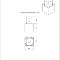 14 kits pé 60 quadrado regulável com 08 unidades - kitpe